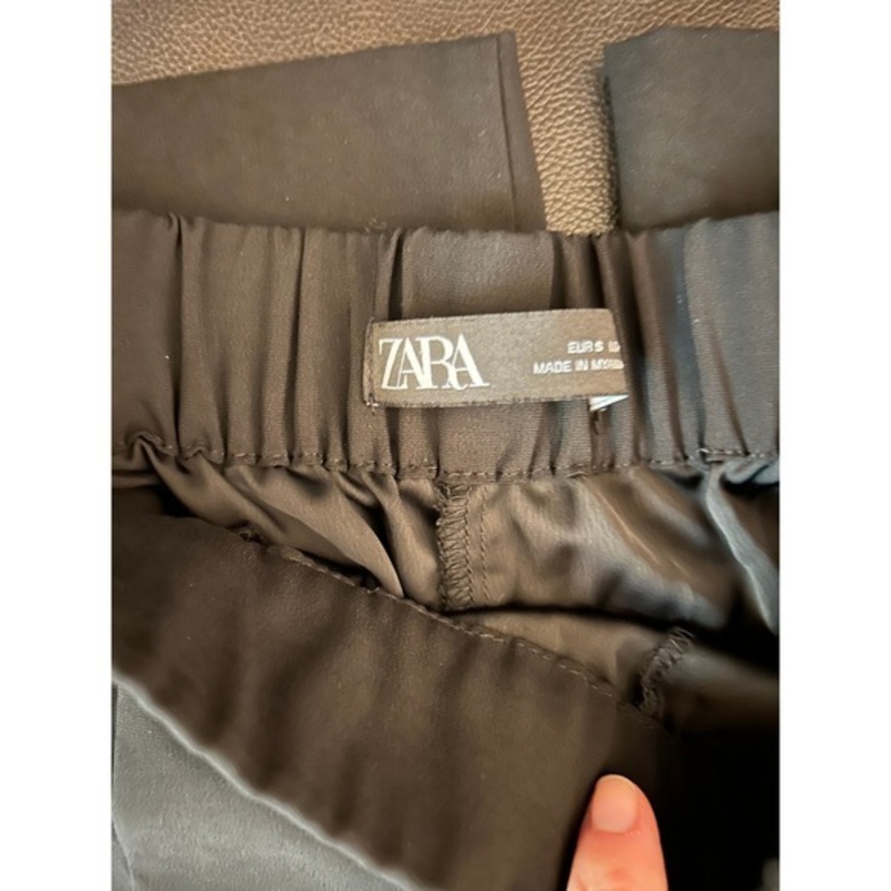 Zara Wide Leg Sailor Style Pleated Pants. Pockets. Elastic Waist Women's Size S - Picture 8 of 14